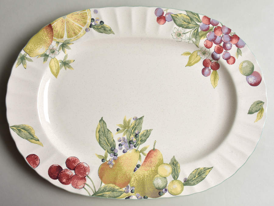 Natures Scenery 15" Oval Serving Platter by Mikasa-1