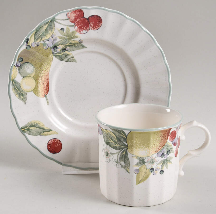 Natures Scenery Flat Cup & Saucer Set by Mikasa-1