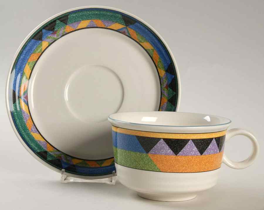 Malibu Flat Cup & Saucer Set by Mikasa-1
