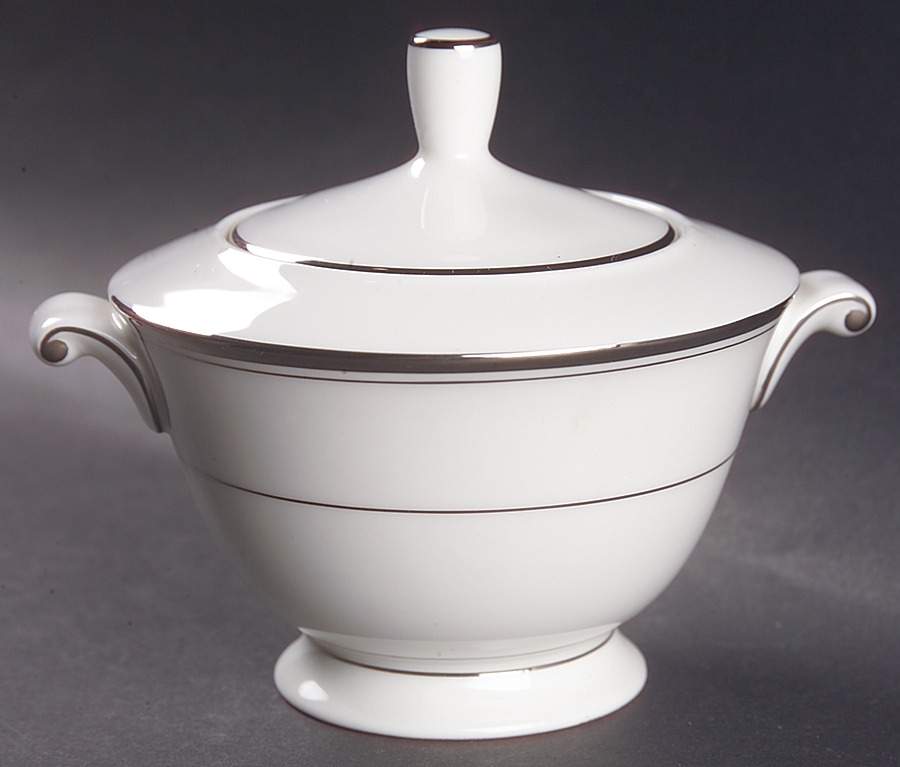 Gothic Platinum Sugar Bowl & Lid by Mikasa-1