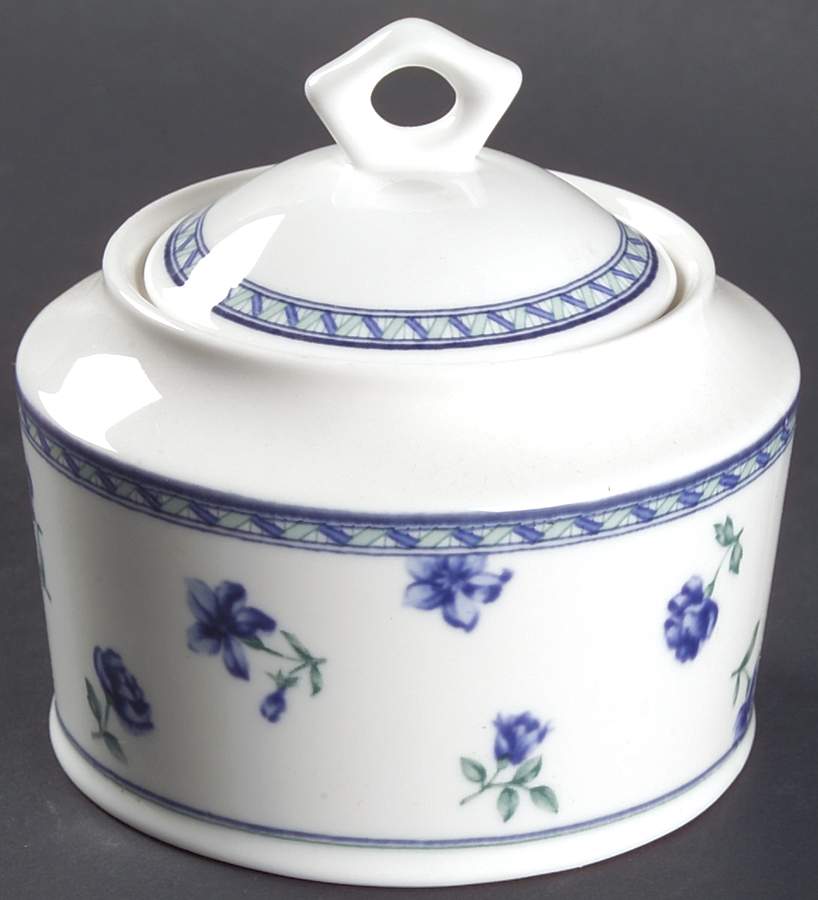 Blue Medley Sugar Bowl & Lid by Mikasa-1