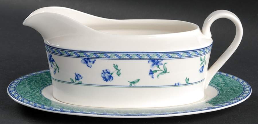 Blue Medley Gravy Boat & Underplate by Mikasa-1