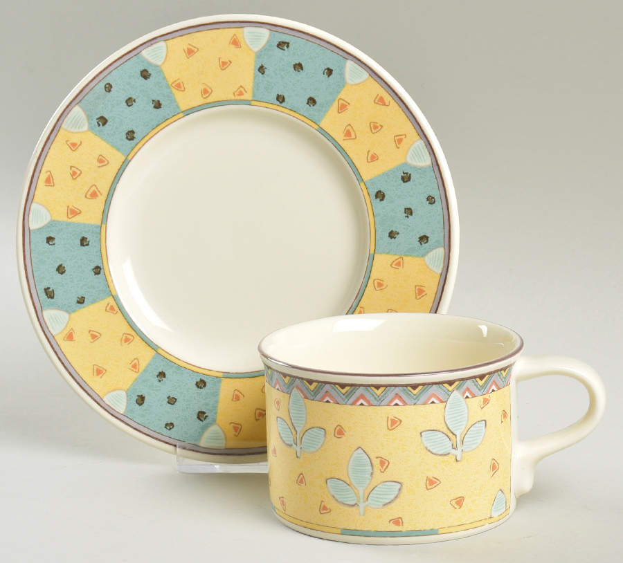 Country Suite Flat Cup & Saucer Set by Mikasa-1