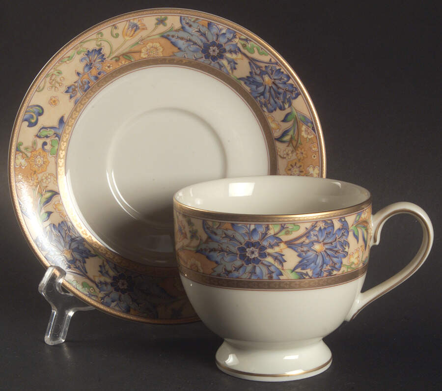 Royal Chintz Footed Cup & Saucer Set by Mikasa-1