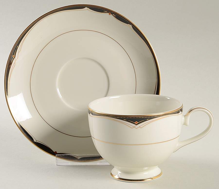 Coronet Footed Cup & Saucer Set by Mikasa-1