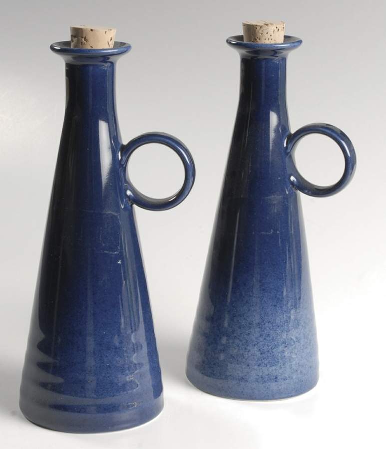 Harbour Blue (Set of 2) Oil/Vinegar with Cork Stoppers by Mikasa-1
