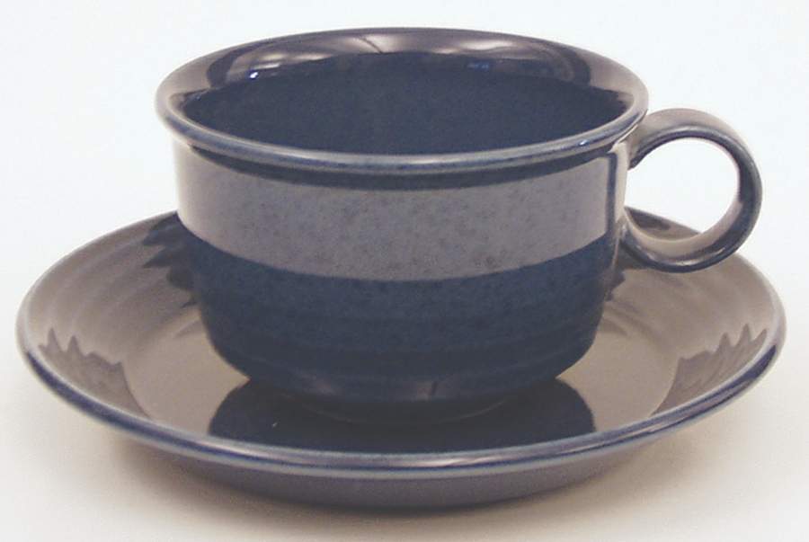 Harbour Blue Flat Cup & Saucer Set by Mikasa-1