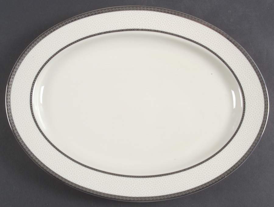 Imperial Flair Platinum 15" Oval Serving Platter by Mikasa-1