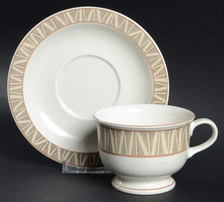 Sahara Footed Cup & Saucer Set by Mikasa-1