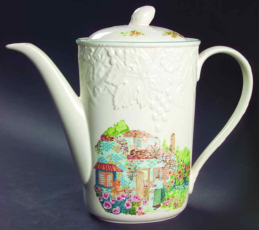 Cottage Vista Coffee Pot & Lid by Mikasa-1
