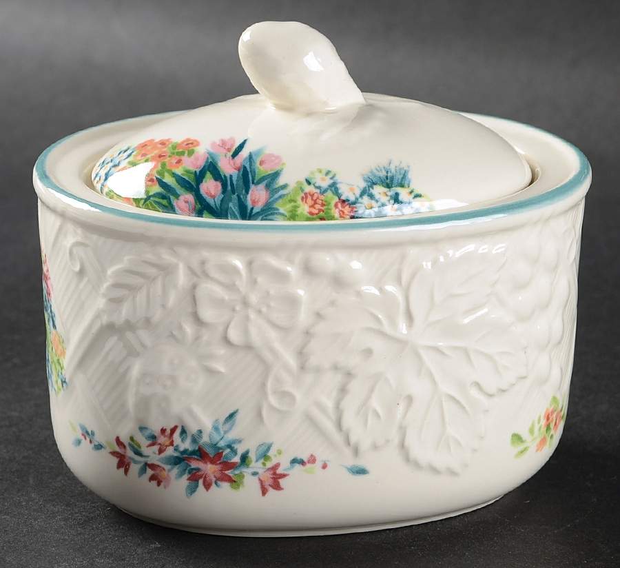 Cottage Vista Sugar Bowl & Lid by Mikasa-1