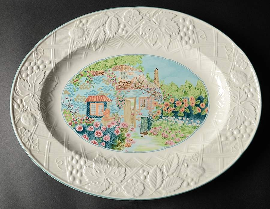 Cottage Vista 15" Oval Serving Platter by Mikasa-1