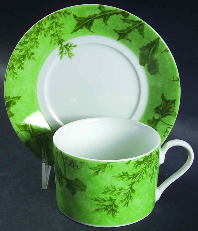 Parkville Jade Flat Cup & Saucer Set by Mikasa-1