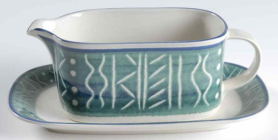La Paz Gravy Boat & Underplate (Relish/Butter) by Mikasa-1