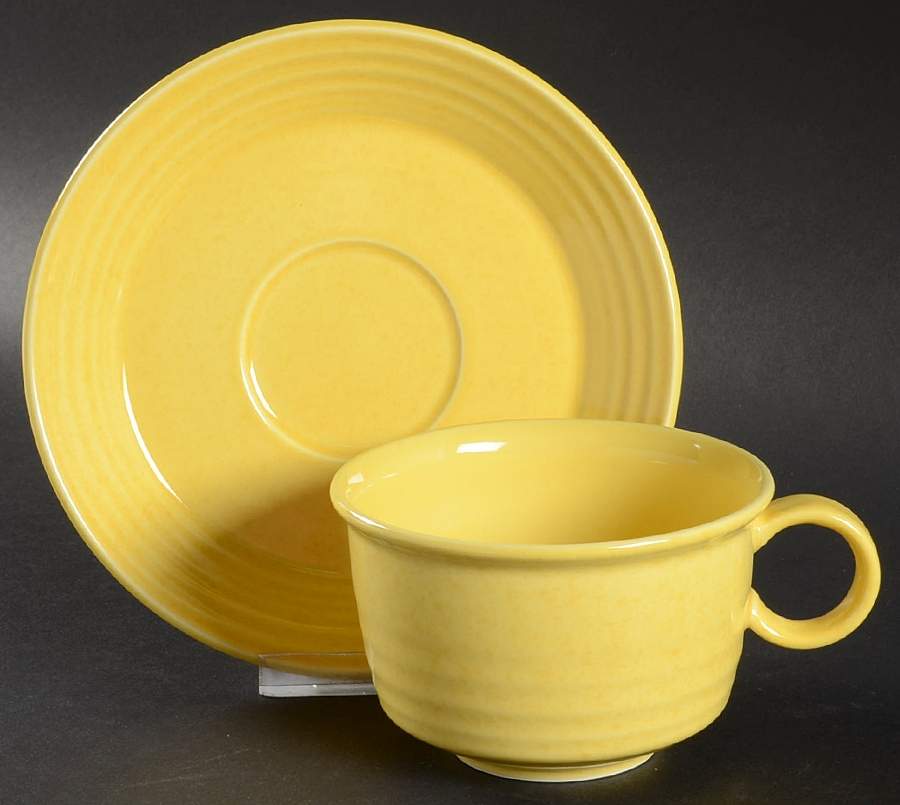 Saffron Flat Cup & Saucer Set by Mikasa-1