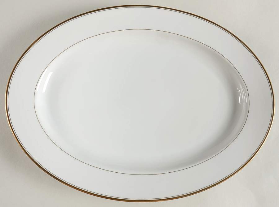 Classic Gold 15" Oval Serving Platter by Mikasa-1