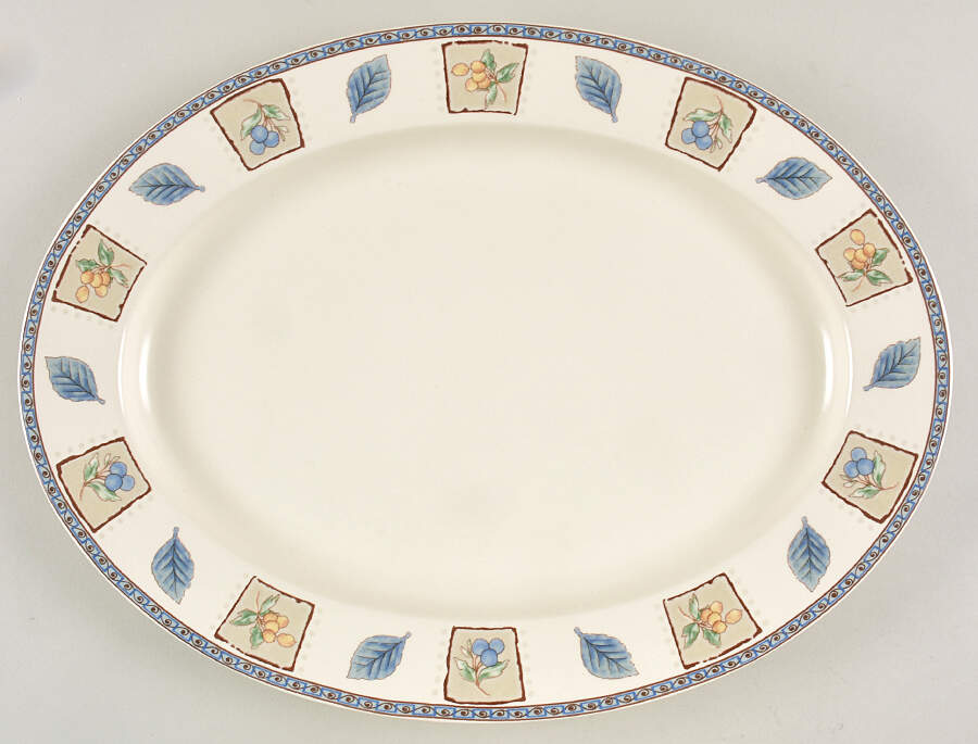 Garden Prose 15" Oval Serving Platter by Mikasa-1
