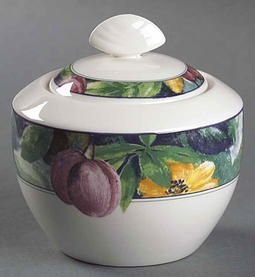 Fruit Collage Sugar Bowl & Lid by Mikasa-1