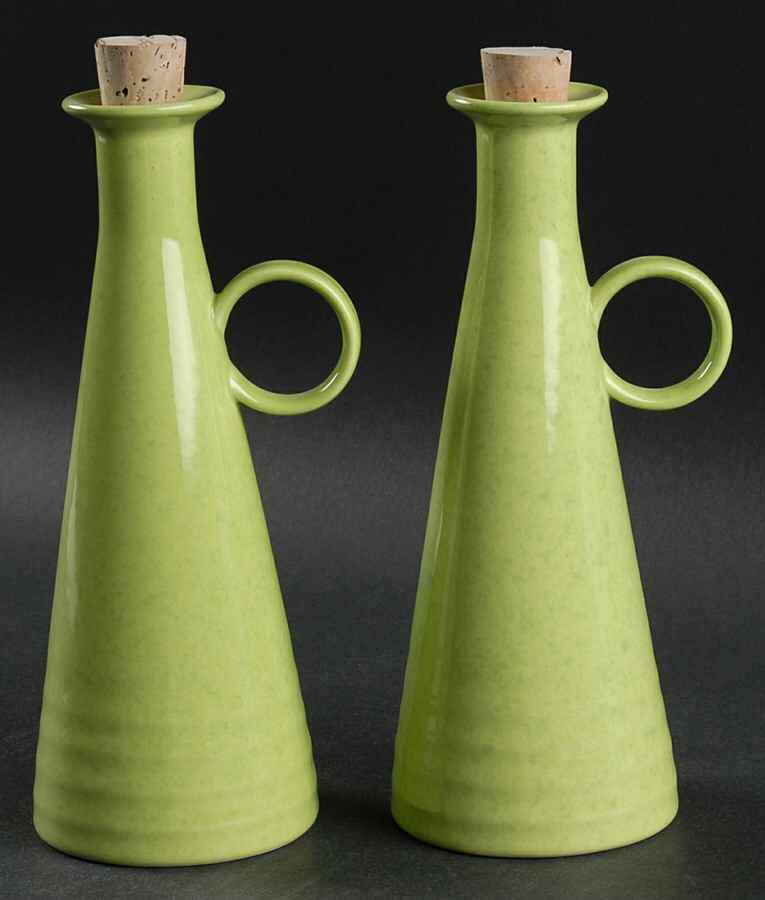 Kiwi (Set of 2) Oil/Vinegar with Cork Stoppers by Mikasa-1