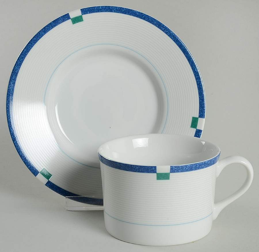 Townaire Flat Cup & Saucer Set by Mikasa-1