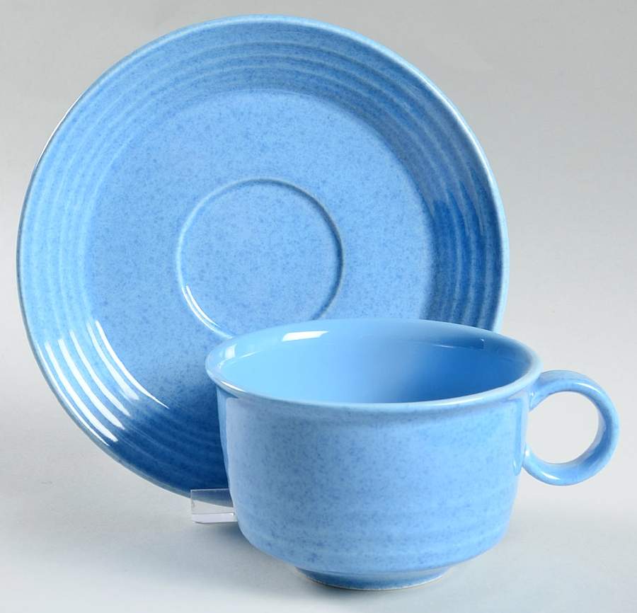 Reef Blue Flat Cup & Saucer Set by Mikasa-1