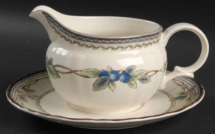 Country Harvest Gravy Boat & Underplate by Mikasa-1