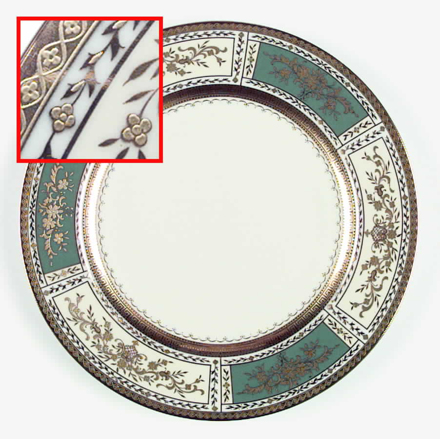Pompadour Green Dinner Plate by Mikasa-1