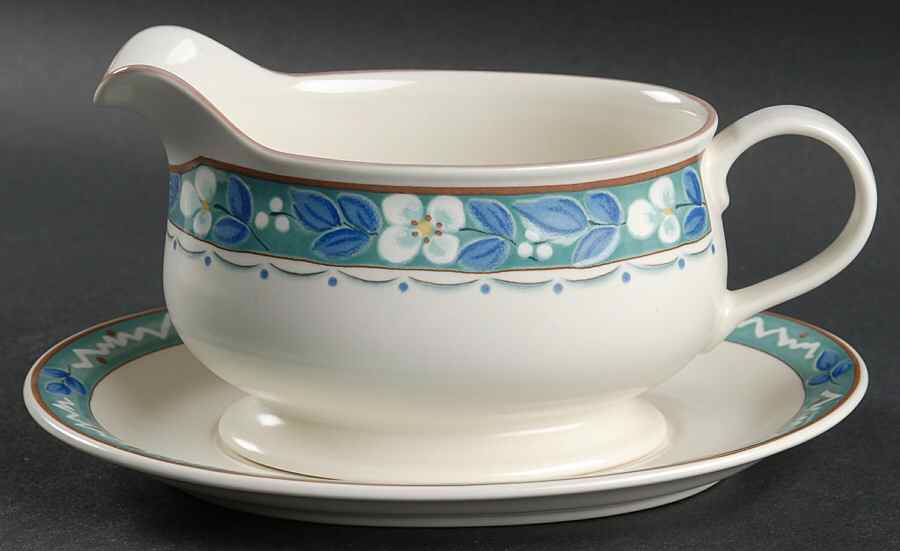 Blue Bell Gravy Boat & Underplate by Mikasa-1