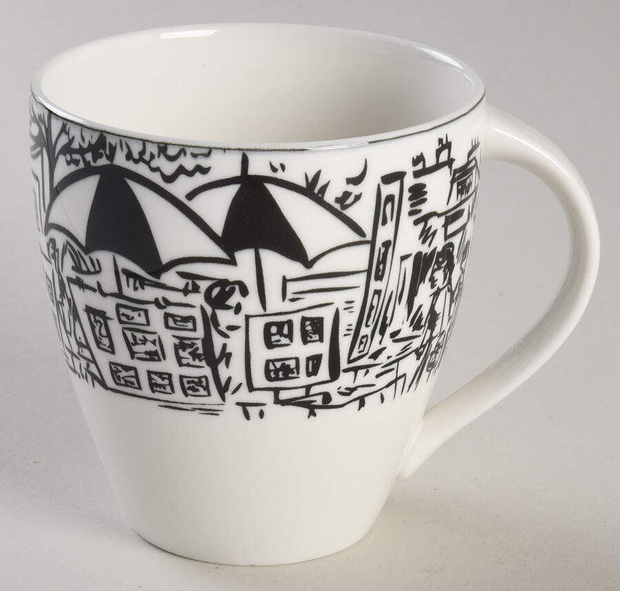 Parisian Scenes Flat Cup by Mikasa-1