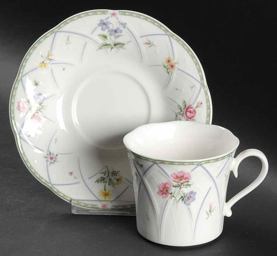 Spring Prose Flat Cup & Saucer Set by Mikasa-1