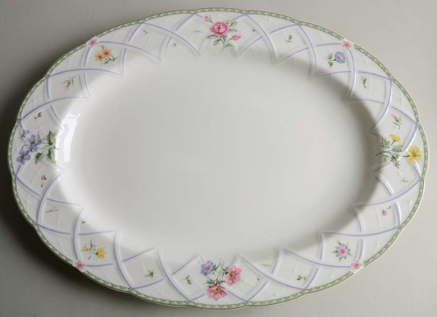 Spring Prose 14" Oval Serving Platter by Mikasa-1