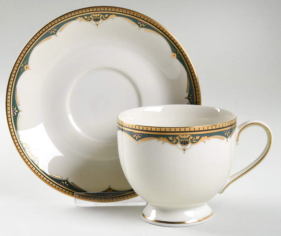 Gold Royale Footed Cup & Saucer Set by Mikasa-1