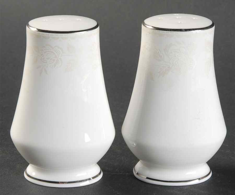 Floral Platinum Salt & Pepper Set by Mikasa-1