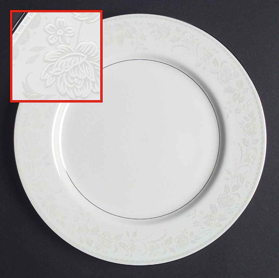 Floral Platinum Dinner Plate by Mikasa-1
