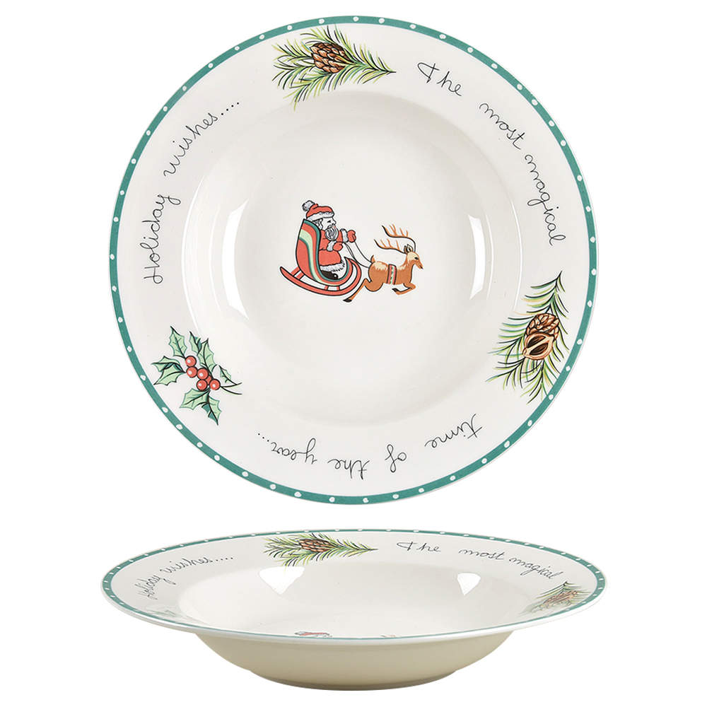 Christmas Wish Large Rim Soup Bowl by Mikasa-1