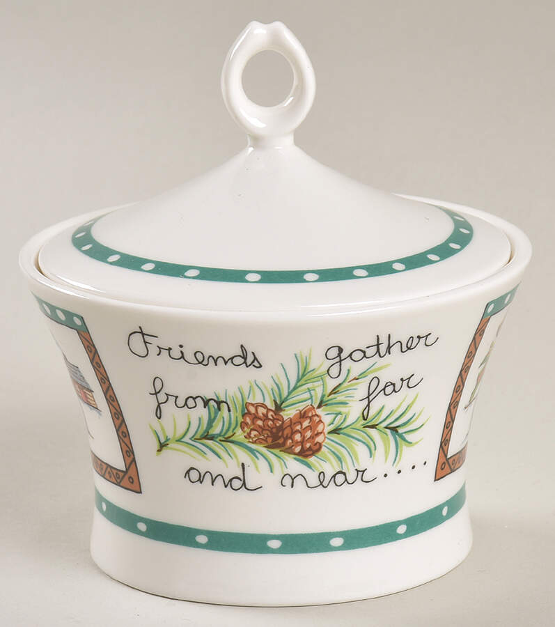 Christmas Wish Sugar Bowl & Lid by Mikasa-1