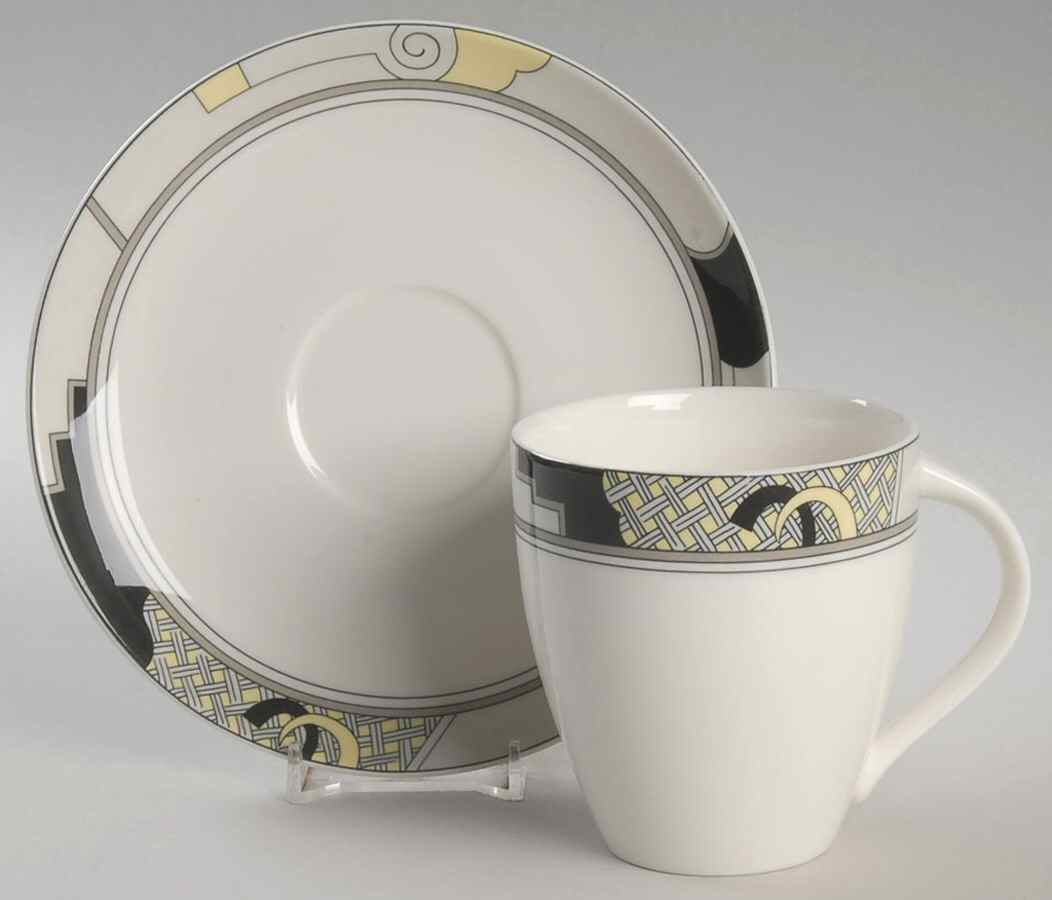 Scenario Flat Cup & Saucer Set by Mikasa-1
