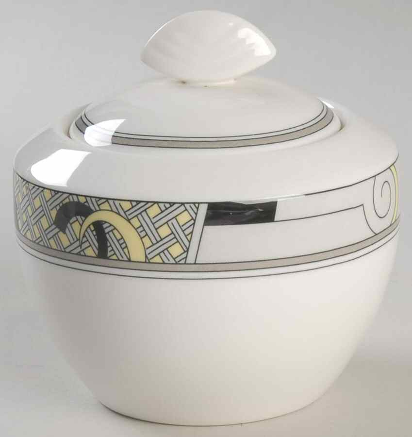 Scenario Sugar Bowl & Lid by Mikasa-1