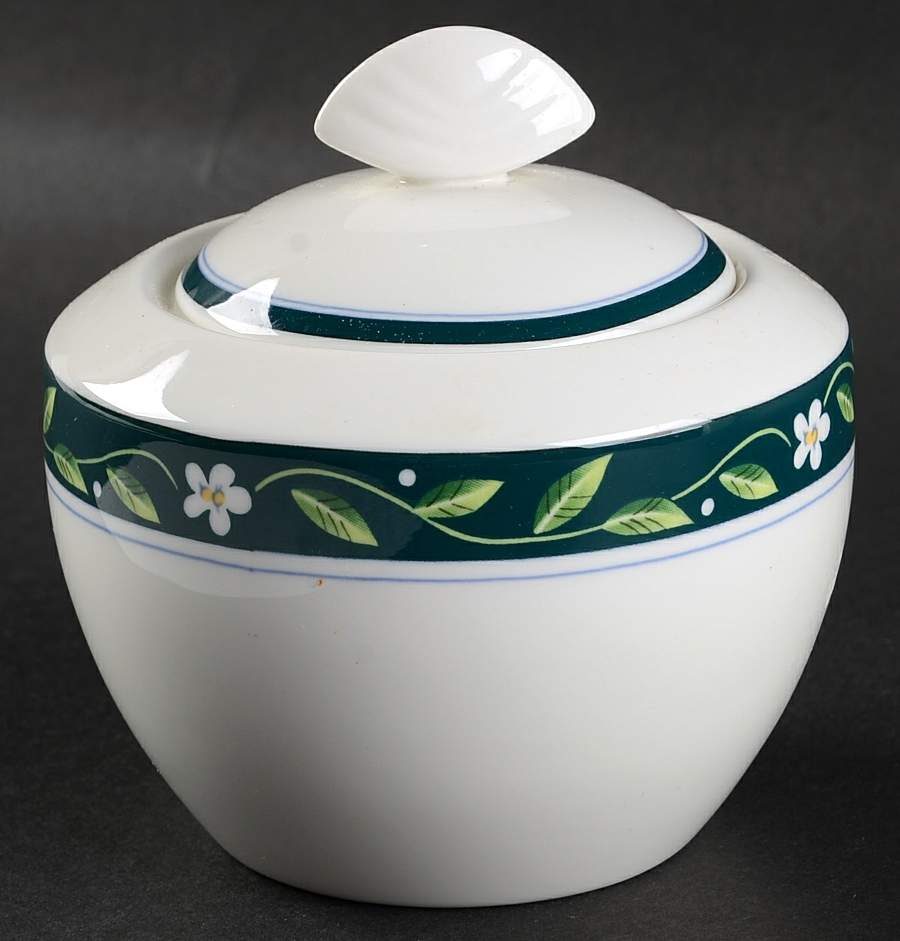 French Vine Sugar Bowl & Lid by Mikasa-1