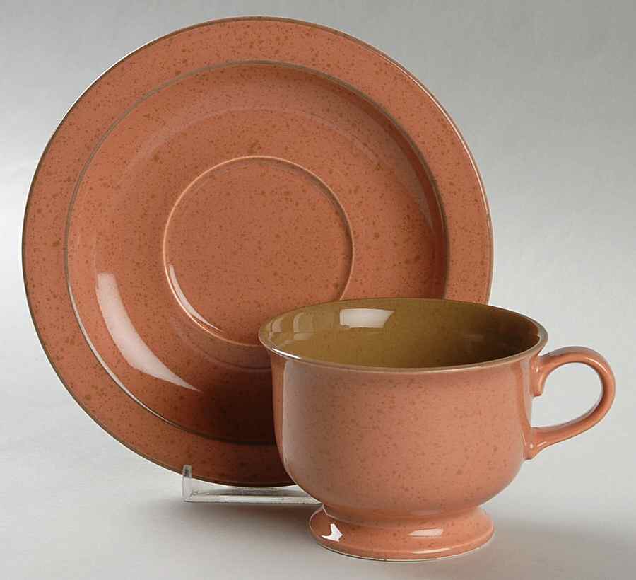 Desert Clay Footed Cup & Saucer Set by Mikasa-1