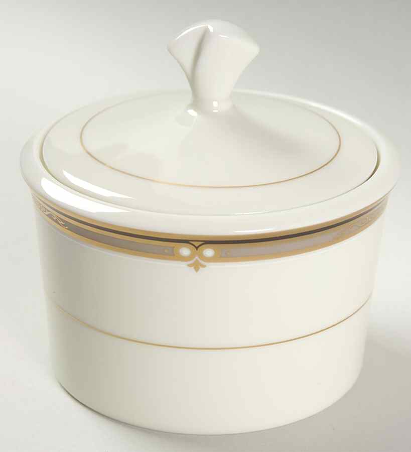 Ebony Circle Sugar Bowl & Lid by Mikasa-1