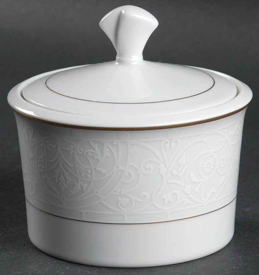 Victorian Lace Sugar Bowl & Lid by Mikasa-1