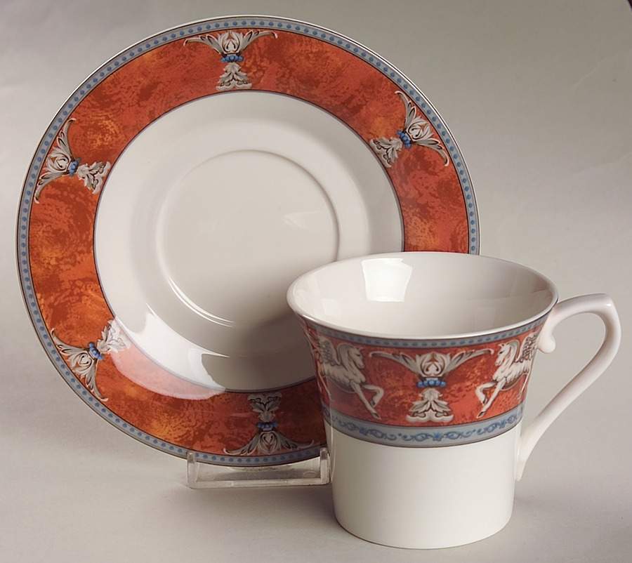 Pegasus Flat Cup & Saucer Set by Mikasa-1