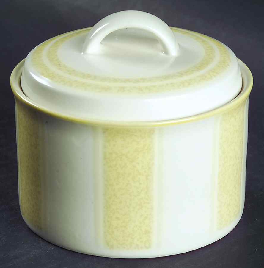Broadway Yellow Sugar Bowl & Lid by Mikasa-1