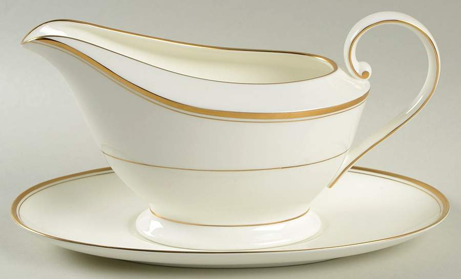 Gothic Gold Gravy Boat & Underplate by Mikasa-1