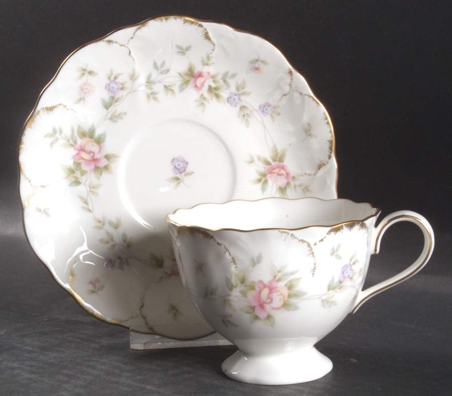 Endearment Footed Cup & Saucer Set by Mikasa-1