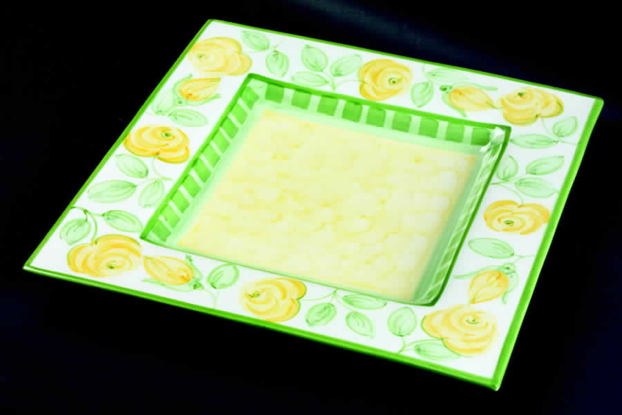 English Rose (Stoneware) 14" Square Platter by Mikasa-1