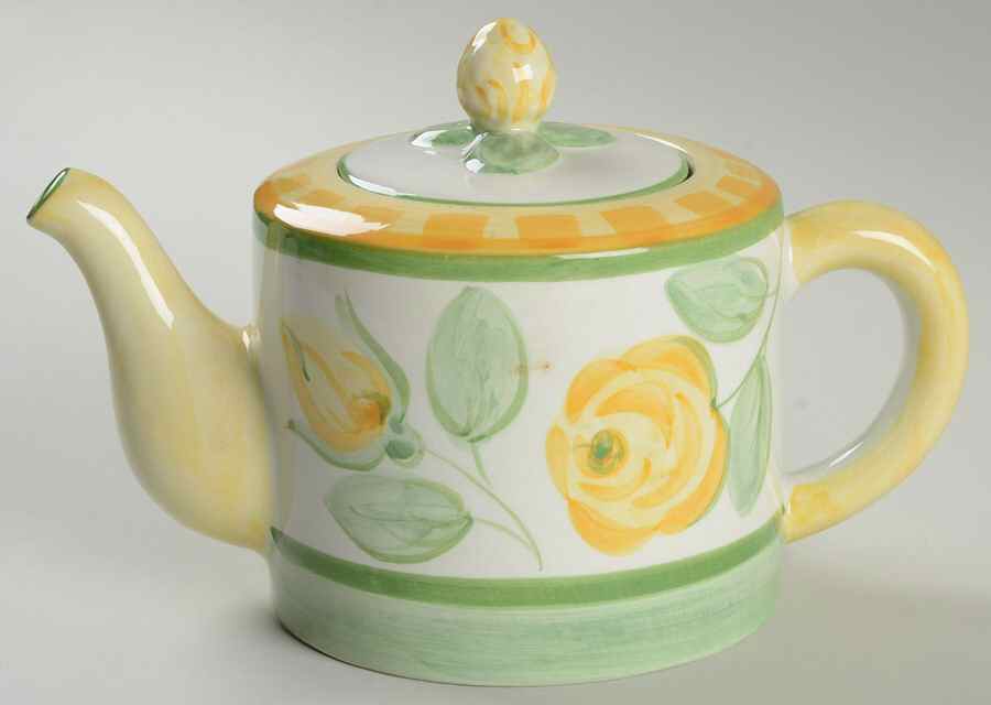 English Rose (Stoneware) Teapot & Lid by Mikasa-1