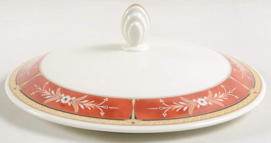 Park Rose Burgundy Lid for 2 Qt Round Covered Casserole by Mikasa-1