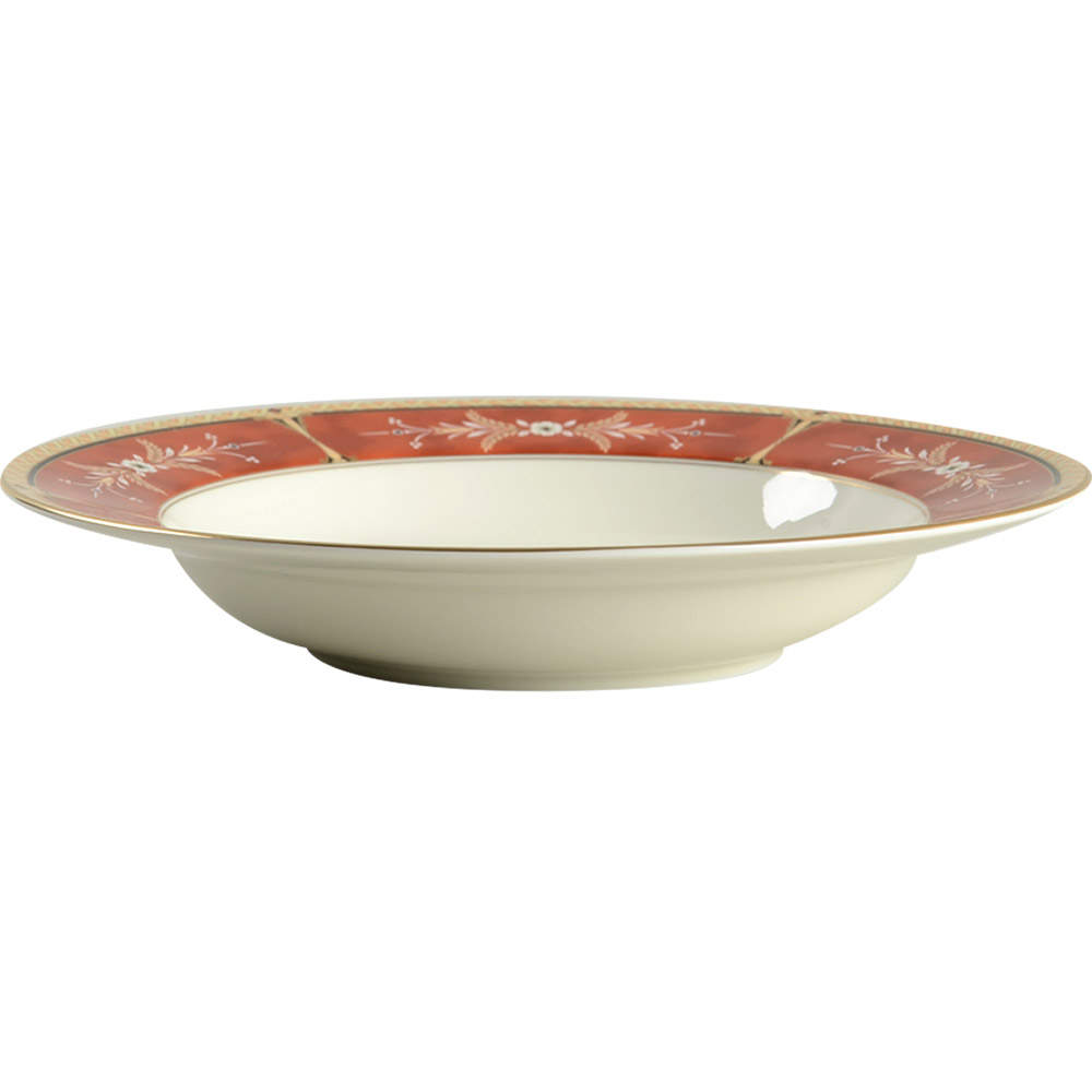 Park Rose Burgundy Rim Soup Bowl by Mikasa-1